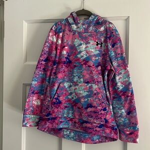 Girls’ Medium UnderArmour multicolor hoodie - never worn